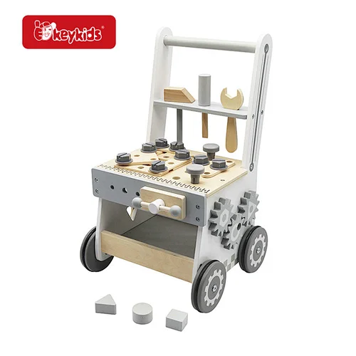 2 in 1 Activity Push Walker Wooden Baby Walker with Tool W16E187